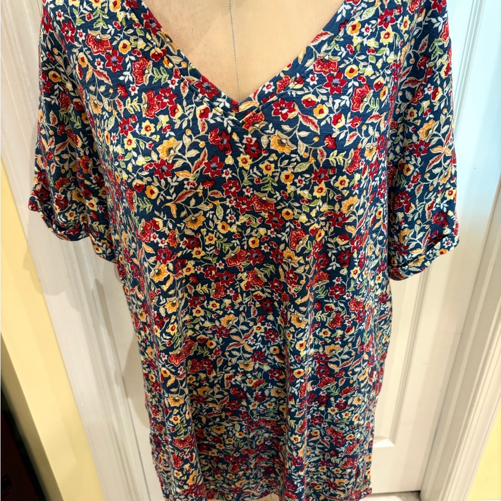 J JILL Floral V-Neck Women's Top